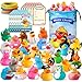 ANGGIKO 180 Pcs Cruise Rubber Ducks Kits Include 60 Cruise Ducks with 60 Cruising Duck Tags 60 Rubber Bands and 1 Ducks Bag Bulk Ducks for Cruise Ships Hiding Carnival Ducking Easter Basket Stuffers - Image 2