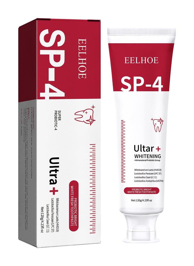 EELHOE Probiotic Whitening Toothpaste - Protects Oral Health, Cleans Teeth, Freshens Breath, and Supports Gum Care  - Image 1