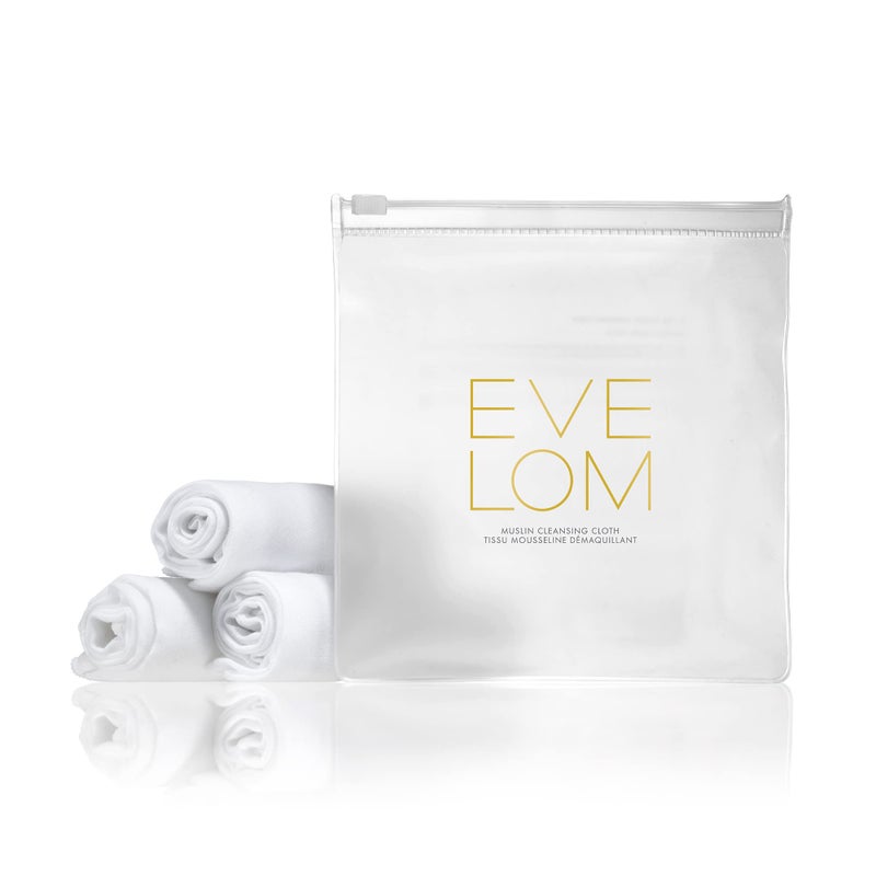Eve Lom Muslin Cloth - Facial Cleansing Cloth for Gentle Skin Exfoliation - 100% Cotton Machine Washable - Suitable for All Skin Types, Set of 3 - Image 2