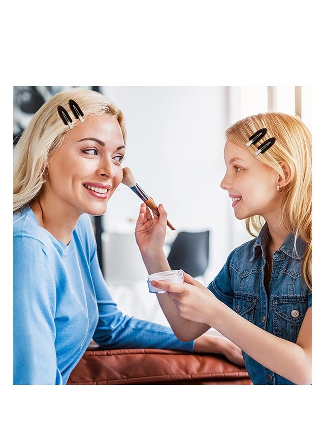 Happy D Care And Smile 25pcs Non-bend Hair Clips - No Frizz Hair Clips Duck Styling Bell Clip No Dent Crocodile Hair Barrettes For Hairstyle Salon Hairdresser Bangs Waves Woman Girl Makeup App (Black) - Image 4