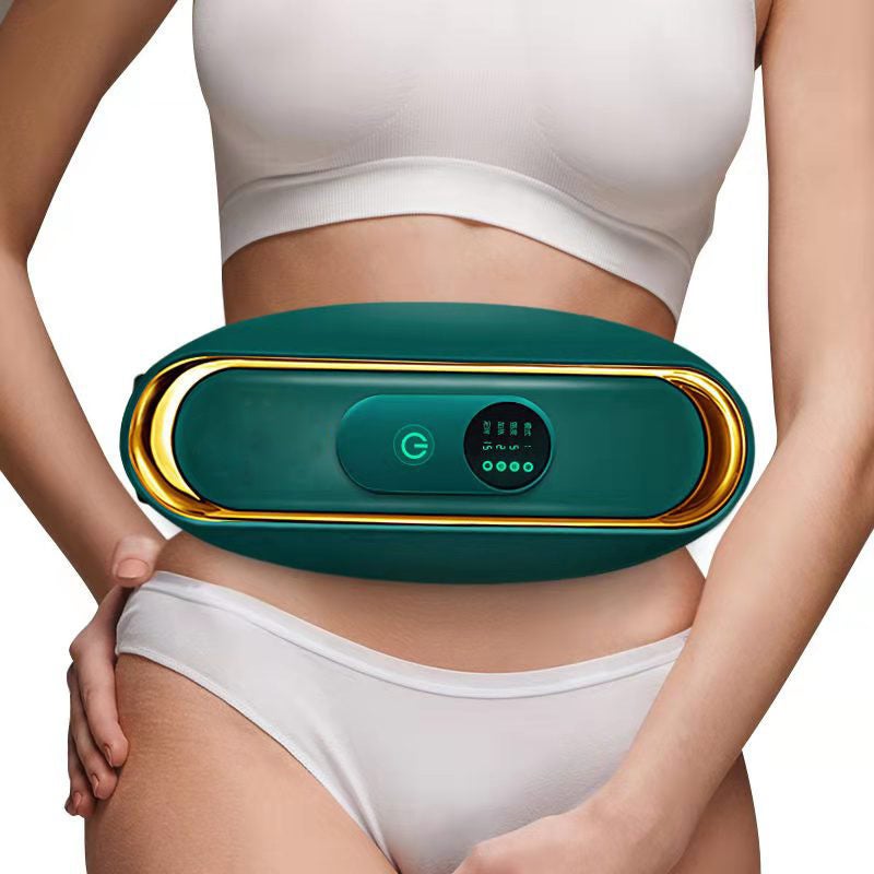 Rechargeable Heating Vibration Massage Belt with 8 Nodes for Abdominal Fitness &  Relaxation