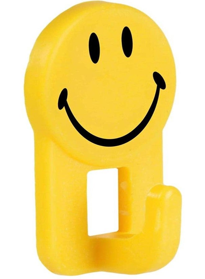 CELLEBII® Smiley Hook Set Self Adhesive for Wall Hanging Kitchen Bathroom Accessories Hook (Pack of 6) - Image 1