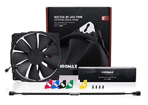 Noctua NF-A20 PWM chromax.Black.swap, Premium Quiet Fan, 4-Pin (200x30mm, Black) - Image 4