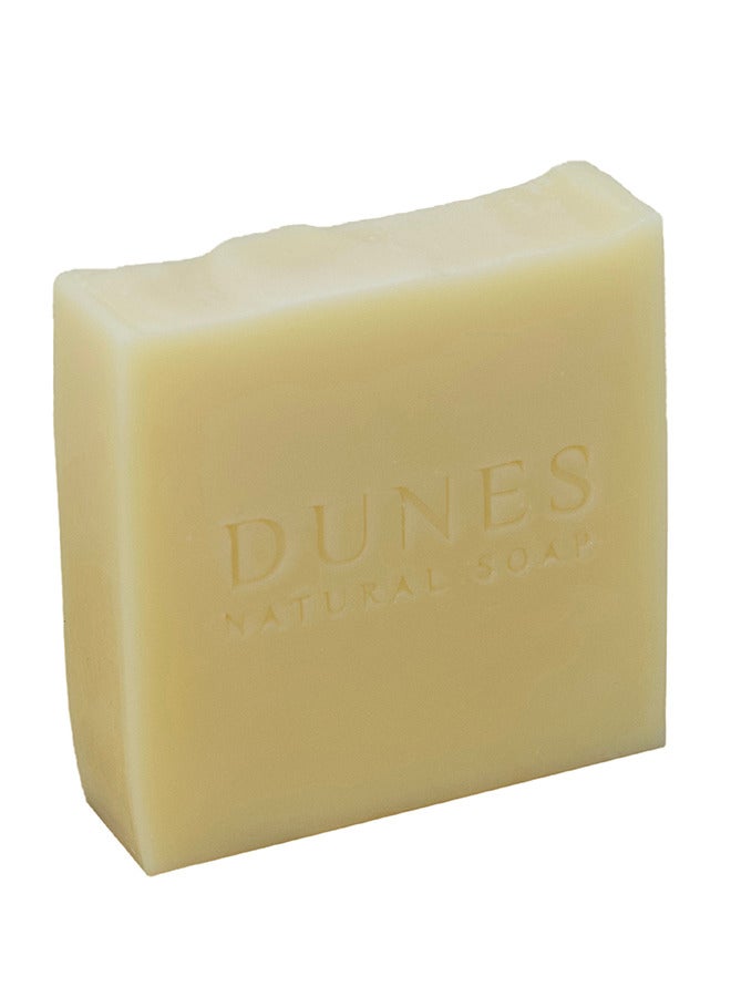 Dunes Natural Soap Dunes Natural Soap Chamomile Handmade moisturises, lightens scars and works on healing them. This is the champion for calming your skin. Plus, get a FREE special gift of a soft bath loofah - Image 1