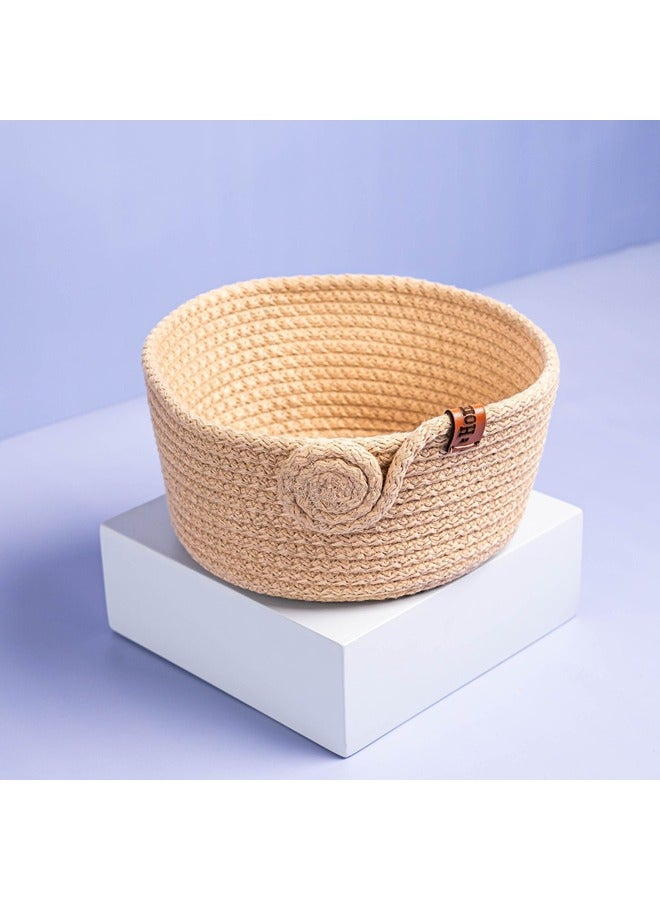 Home Pro Round Macrame Storage Basket 
