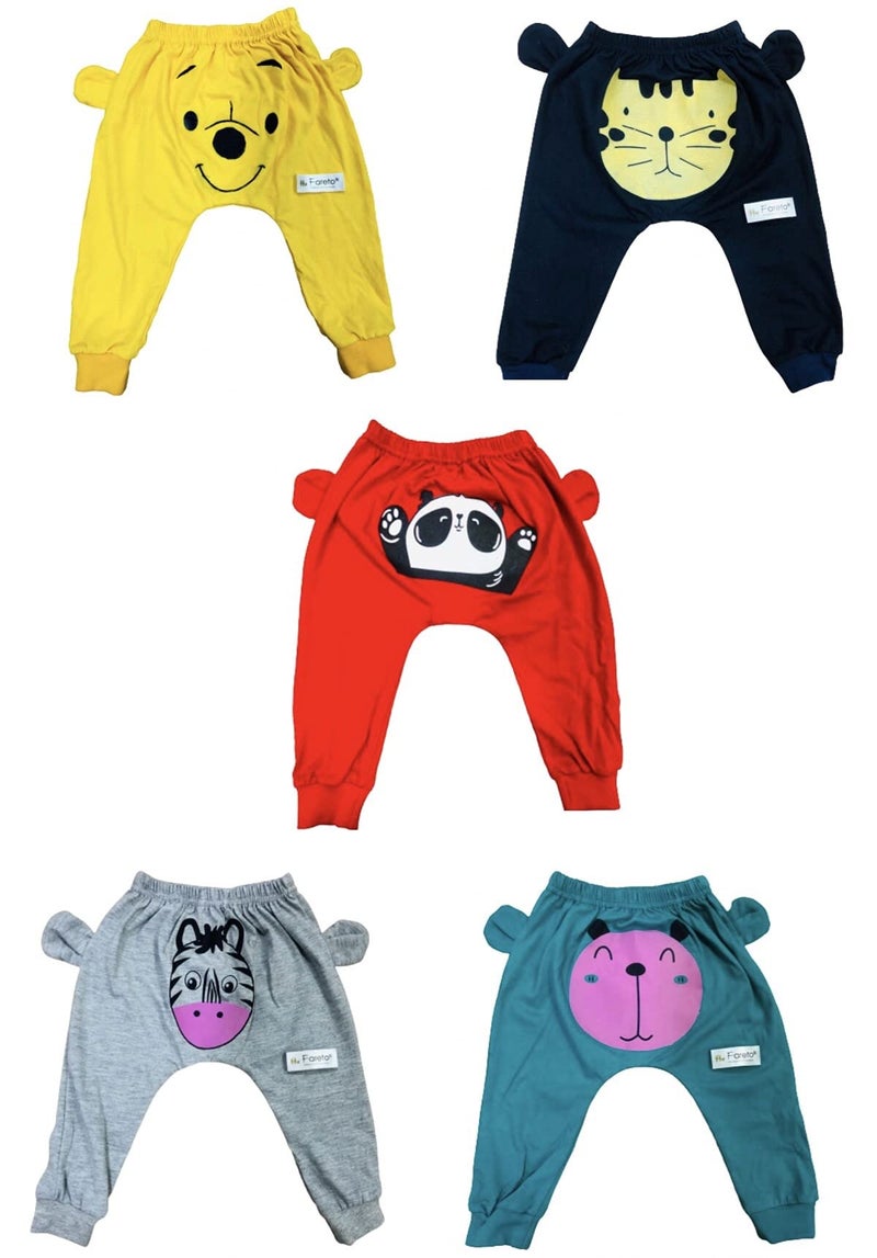 Fareto Baby Boy's & Baby Girl's Super Soft Pajamas | Pants (Pack of 5) - Image 1