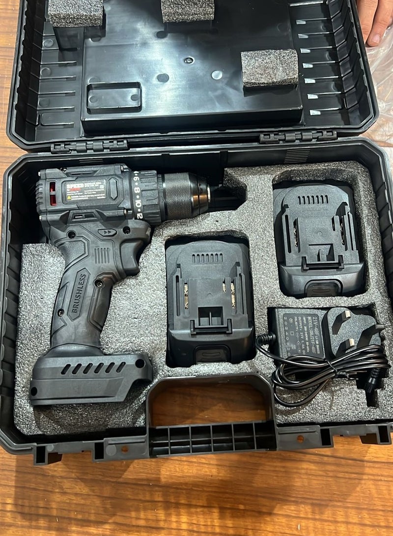 CORDLESS DRILL 10MM, 21V WITH 2BATTERY SP-CD21 BLK SPEED (BRUSHLESS DRILL)  - Image 2