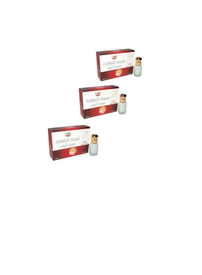 Helal Purity Musk Perfume Oil, 6 grams, 3 pieces - Image 1