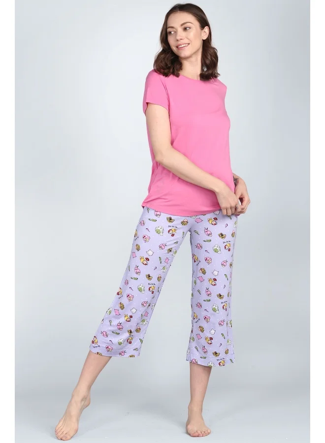 NeceSera Hearty Pink Capri Set