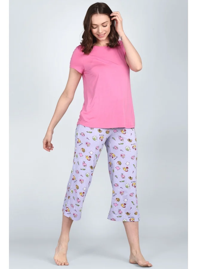 NeceSera Hearty Pink Capri Set