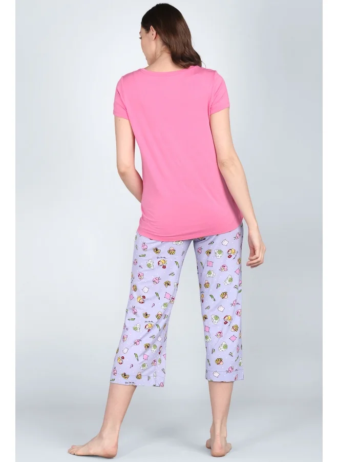 NeceSera Hearty Pink Capri Set