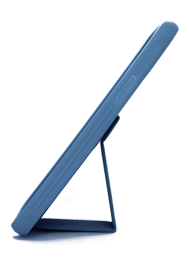 Fully Covered With Finger Grip Stand Holder Anti Slip Shockproof Protective Case Cover For Apple iPhone 12 6.1 BLUE