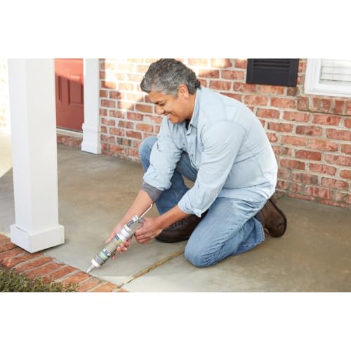 GE Sealants General Electric GE5020 Concrete and Masonry Silicone II Caulk, 10.1-Ounce, Grey, caulker, Light Gray - Image 2