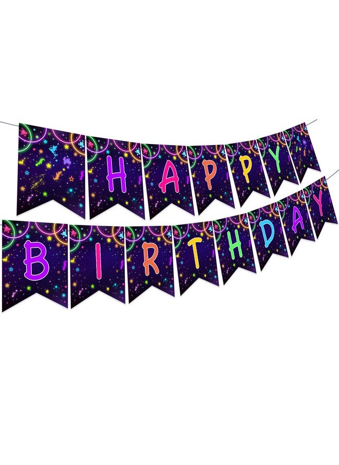 Glow In The Dark Party Banner Neon Glow Happy Birthday Banner Let'S Glow Birthday Party Decoration Black Night Glowing Party Supplies Neon Themed Birthday Decorations - pzsku/ZAB74161B5D4FE3108F62Z/45/_/1720088679/32fa90cc-9648-450d-bb67-7b8e4f235863