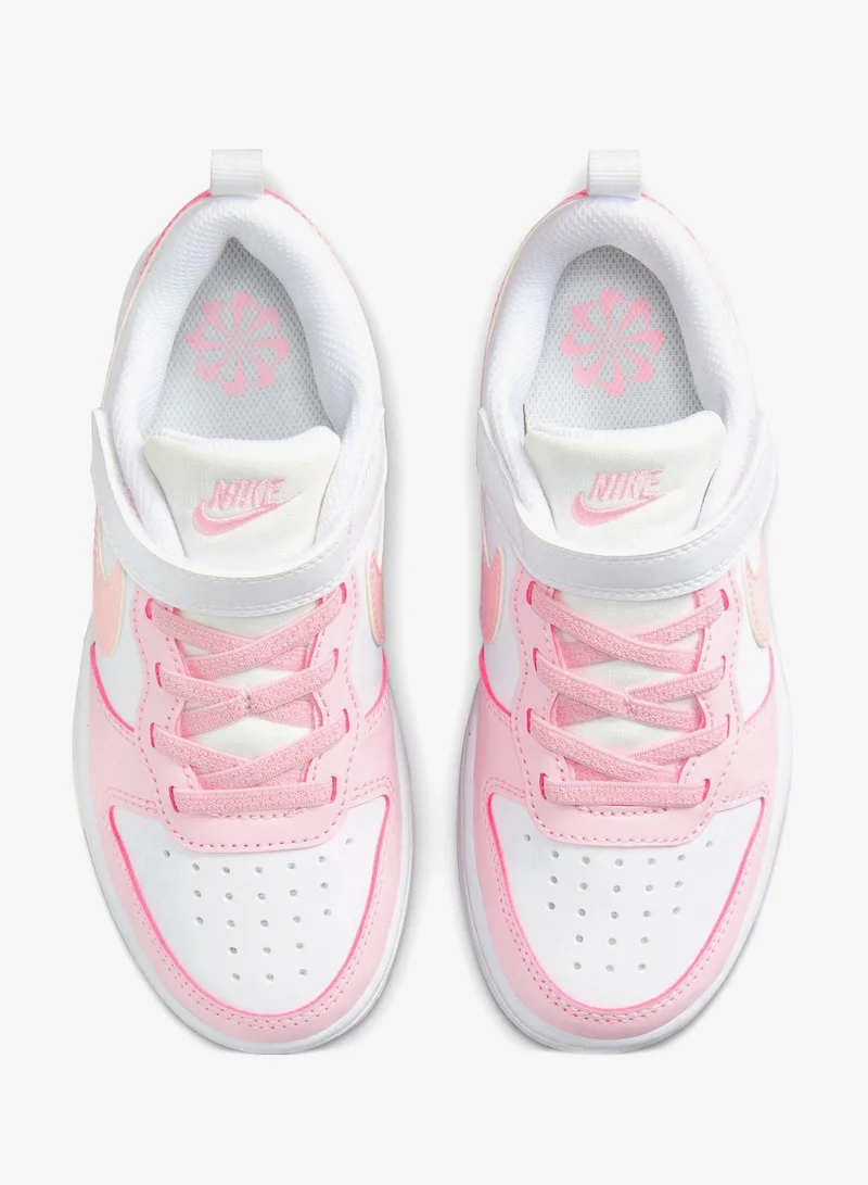 Nike WHITE/PINK FOAM Kids Court Borough Low Recraft for Women | Best Price UAE