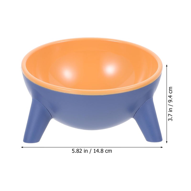 Raised Anti Spill Double Pet Feeder Bowl with Neck Protection for Cats and Dogs - Image 3