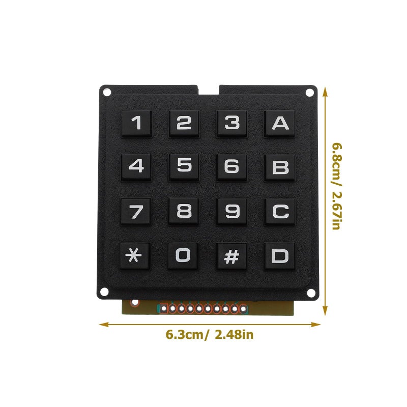 16 Keys Matrix Keypad Membrane Switch Module For Microcontroller DIY Embedded Control - Image 3