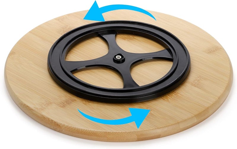 Lyellfe Divided Serving Dish Lazy Susan 360 Rotatable Porcelain Appetizer Snack Tray Platter for Fruit Veggies Candy Relish Tray for Christmas Thanksgiving Party 5 Removable Compartment White - Image 3