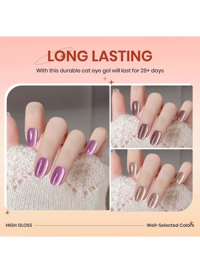 سوبوي طلاء أظافر جل مغناطيسي من SUPWEE - 12 لونًا من طلاء أظافر جل على شكل عين القطة مع عصا مغناطيسية طلاء أظافر جل على شكل عين القطة قابل للغسل بمصباح LED للأشعة فوق البنفسجية وصالون تجميل الأظافر وهدية عيد الحب للنساء - Image 3