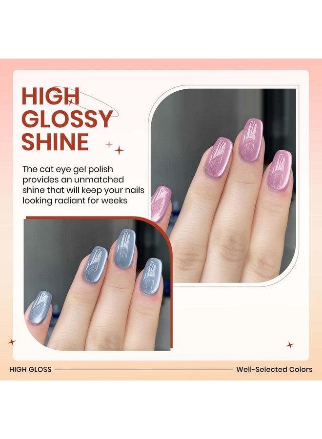 سوبوي طلاء أظافر جل مغناطيسي من SUPWEE - 12 لونًا من طلاء أظافر جل على شكل عين القطة مع عصا مغناطيسية طلاء أظافر جل على شكل عين القطة قابل للغسل بمصباح LED للأشعة فوق البنفسجية وصالون تجميل الأظافر وهدية عيد الحب للنساء - Image 2