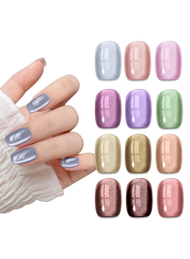 سوبوي طلاء أظافر جل مغناطيسي من SUPWEE - 12 لونًا من طلاء أظافر جل على شكل عين القطة مع عصا مغناطيسية طلاء أظافر جل على شكل عين القطة قابل للغسل بمصباح LED للأشعة فوق البنفسجية وصالون تجميل الأظافر وهدية عيد الحب للنساء - Image 4