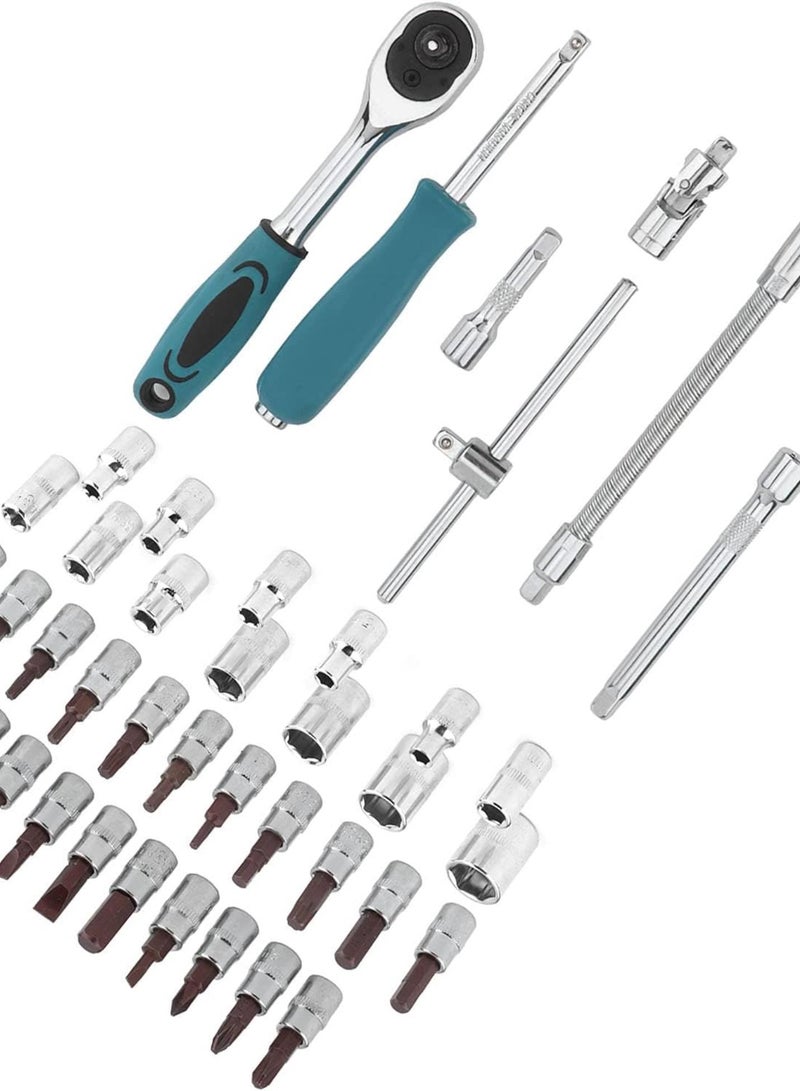 GGOOT Car Repair Tool, Spanner Socket Screwdriver Set, Car Repair Socket Wrench Auto Repair Hardware Tools, with Storage Case, 21834, Multi Bit Drivers - Image 3