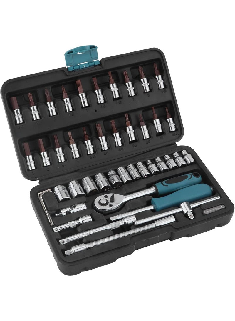GGOOT Car Repair Tool, Spanner Socket Screwdriver Set, Car Repair Socket Wrench Auto Repair Hardware Tools, with Storage Case, 21834, Multi Bit Drivers - Image 5