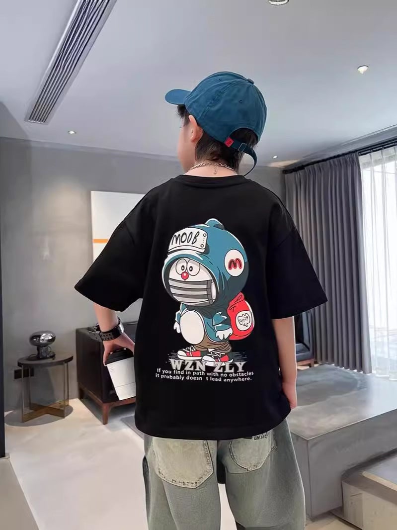 Boys' T-Shirt Short-Sleeved Children'S Clothing Pure Cotton Summer Cartoon Top 2026 Style Boys' Korean Style Half-Sleeve - Image 4