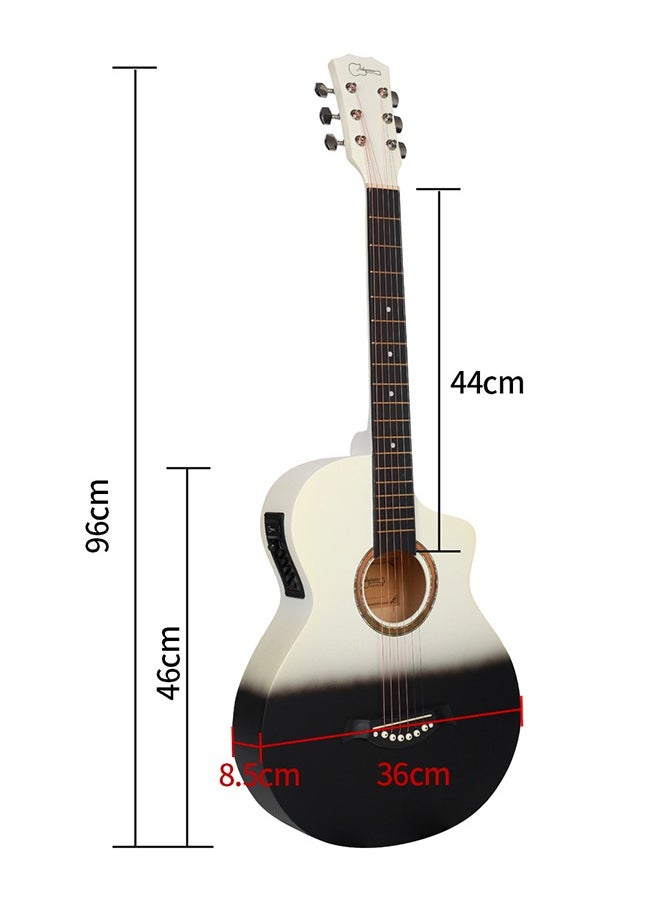 Jidyous 38-Inch Acoustic Folk 6-String Guitar With Bag And 7-Piece Accessories  - Image 3