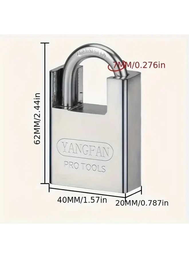 40mm Anti Theft Padlock with 4 Keys Anti Pry Rustproof Waterproof for Outdoor Dormitory Warehouse Home Gate - Image 1