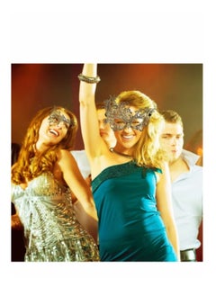 Excefore Masquerade Mask for Couples, Mardi Gras Venetian Side flower Mask, Ball Masks, Metal Prom Women Men (2 PCS)  - Image 5