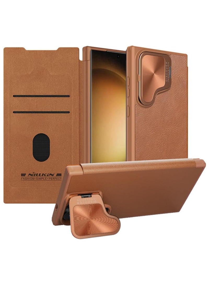 Nillkin Galaxy S24 S24 Plus S24 Ultra Case Leather Wallet Magnetic Leather Flip Fold Case Cover Builtin Kickstand Upgraded Camera Protection  - Image 1