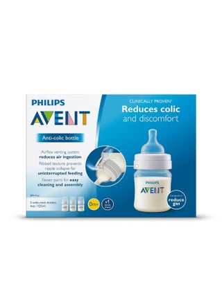 Philips Avent Anti-colic Baby Bottles Clear, 4oz, 3 Piece - pzsku/ZAB746B6792E27FF32744Z/45/_/1690870833/bdc1c737-2a48-42a1-926e-918f1559aa9a