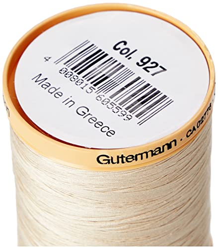 Gutermann Natural Cotton Thread, 800m/875 yd, Burlap Beige - Image 3
