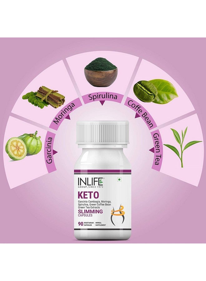 Inlife كبسولات إنلايف كيتو للتخسيس | مستخلصات - غارسينيا كامبوجيا، حبوب القهوة الخضراء، الشاي الأخضر، سبيرولينا مورنغا | مكمل إدارة الوزن - 90 كبسولة نباتية (عبوة من 1) - Image 3