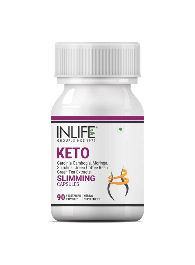 Inlife كبسولات إنلايف كيتو للتخسيس | مستخلصات - غارسينيا كامبوجيا، حبوب القهوة الخضراء، الشاي الأخضر، سبيرولينا مورنغا | مكمل إدارة الوزن - 90 كبسولة نباتية (عبوة من 1) - Image 1