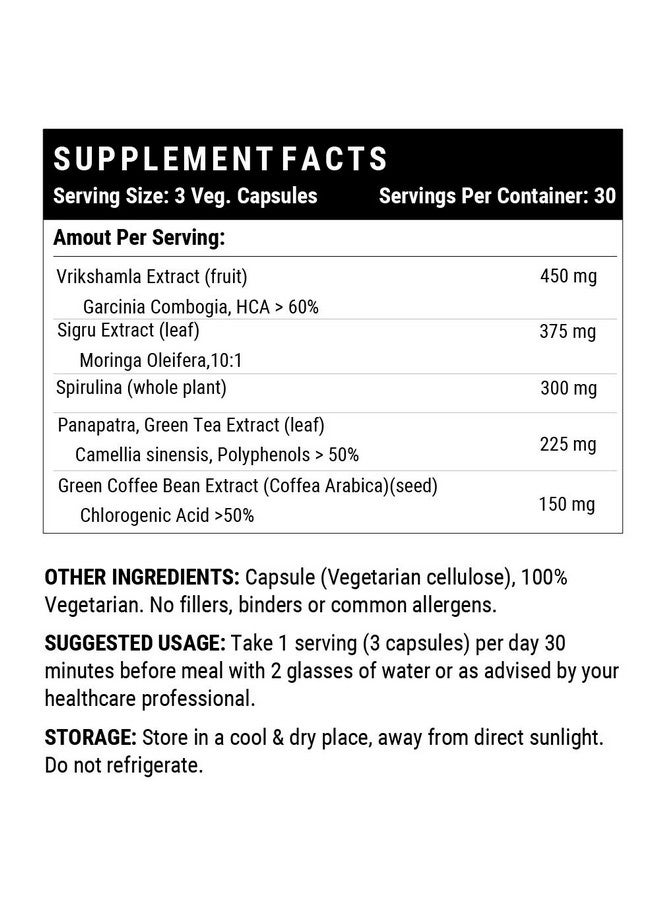 Inlife كبسولات إنلايف كيتو للتخسيس | مستخلصات - غارسينيا كامبوجيا، حبوب القهوة الخضراء، الشاي الأخضر، سبيرولينا مورنغا | مكمل إدارة الوزن - 90 كبسولة نباتية (عبوة من 1) - Image 2
