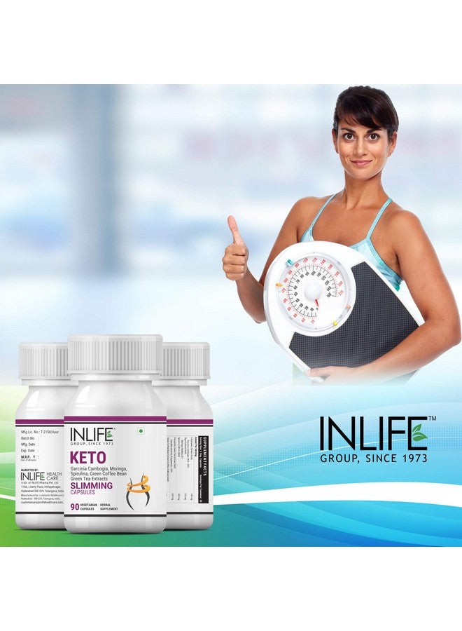 Inlife كبسولات إنلايف كيتو للتخسيس | مستخلصات - غارسينيا كامبوجيا، حبوب القهوة الخضراء، الشاي الأخضر، سبيرولينا مورنغا | مكمل إدارة الوزن - 90 كبسولة نباتية (عبوة من 1) - Image 5