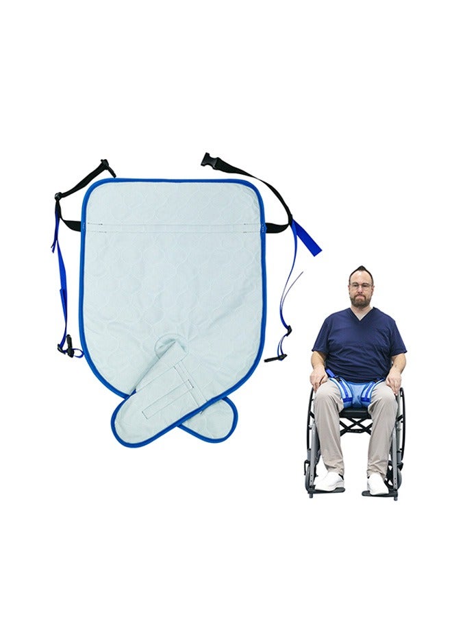 Ehucon Wheelchair Safety Belt Pad - Designed for Incontinence Care | Extra-Large 43x65cm Waterproof Seat Cover + Adjustable Straps | Anti-Slip & Fall Prevention, All-in-One Solution for Protection, Cleanliness & Safety - Image 1