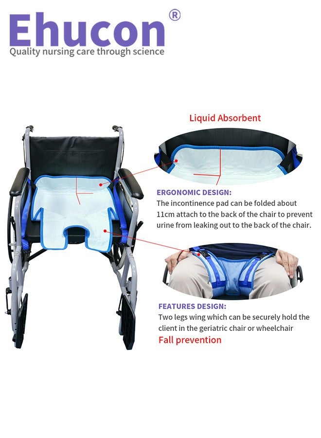 Ehucon Wheelchair Safety Belt Pad - Designed for Incontinence Care | Extra-Large 43x65cm Waterproof Seat Cover + Adjustable Straps | Anti-Slip & Fall Prevention, All-in-One Solution for Protection, Cleanliness & Safety - Image 5