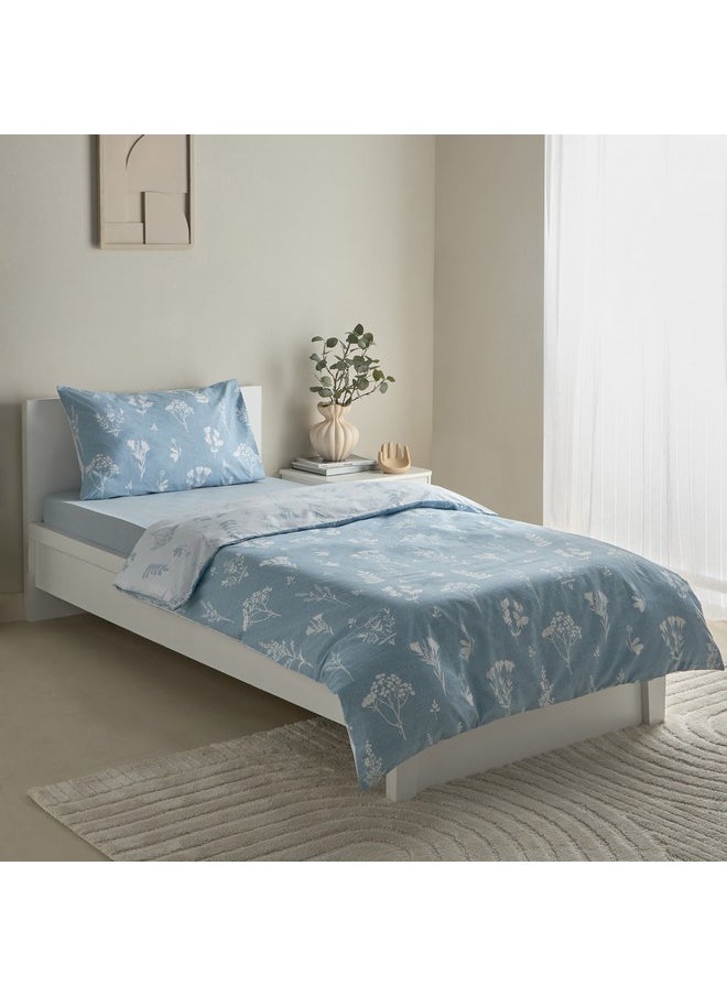 Home Box Albania Jimo 2-Piece Polycotton Printed Single Duvet Cover Set 200 x 135 cm  - Image 3