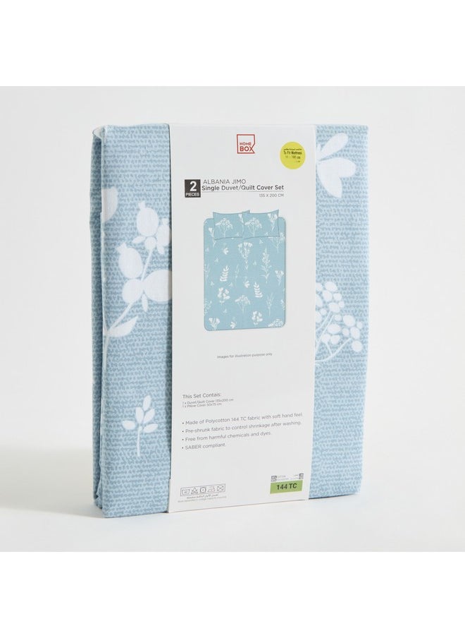 Home Box Albania Jimo 2-Piece Polycotton Printed Single Duvet Cover Set 200 x 135 cm  - Image 2
