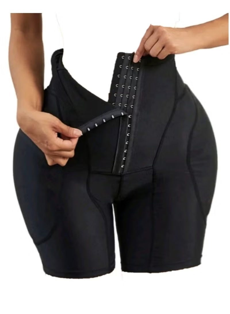JOGAMS Corset with Side Sponge Pads and Front Control for Abdominal Compression Black - Image 3