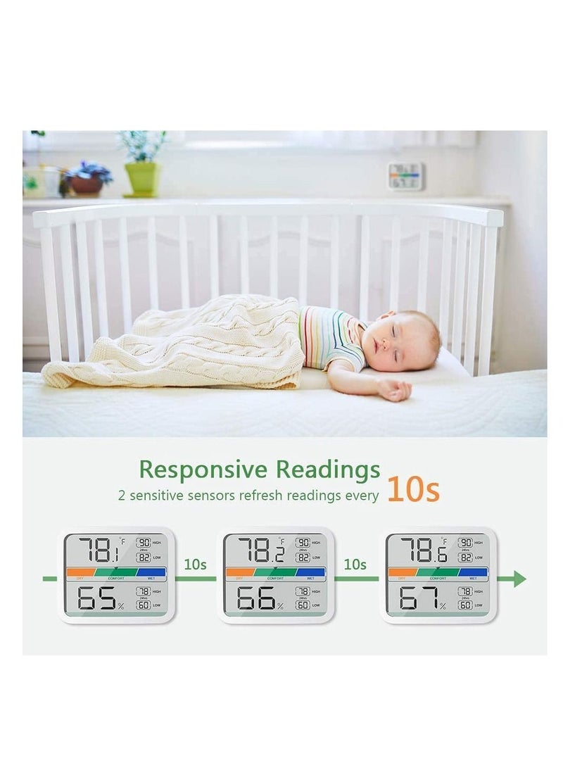NIBEMINENT Hygrometer Indoor Thermometer, Room Humidity Gauge with Temperature, Digital Temperature and Monitor Min Max Records Indicator for Home Garage Greenhouse - Image 5