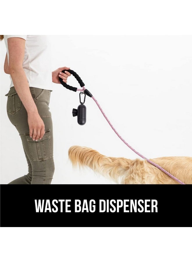 Gorilla Grip Gorilla Grip Dog Leash, Heavy Duty Reflective Rope Leashes for Large, Medium, Small Breed Dogs, Puppy Training Essential for Walks, Hikes, Soft Handle, Rotating Metal Clip, Waste Bag Dispenser, Pink - Image 4
