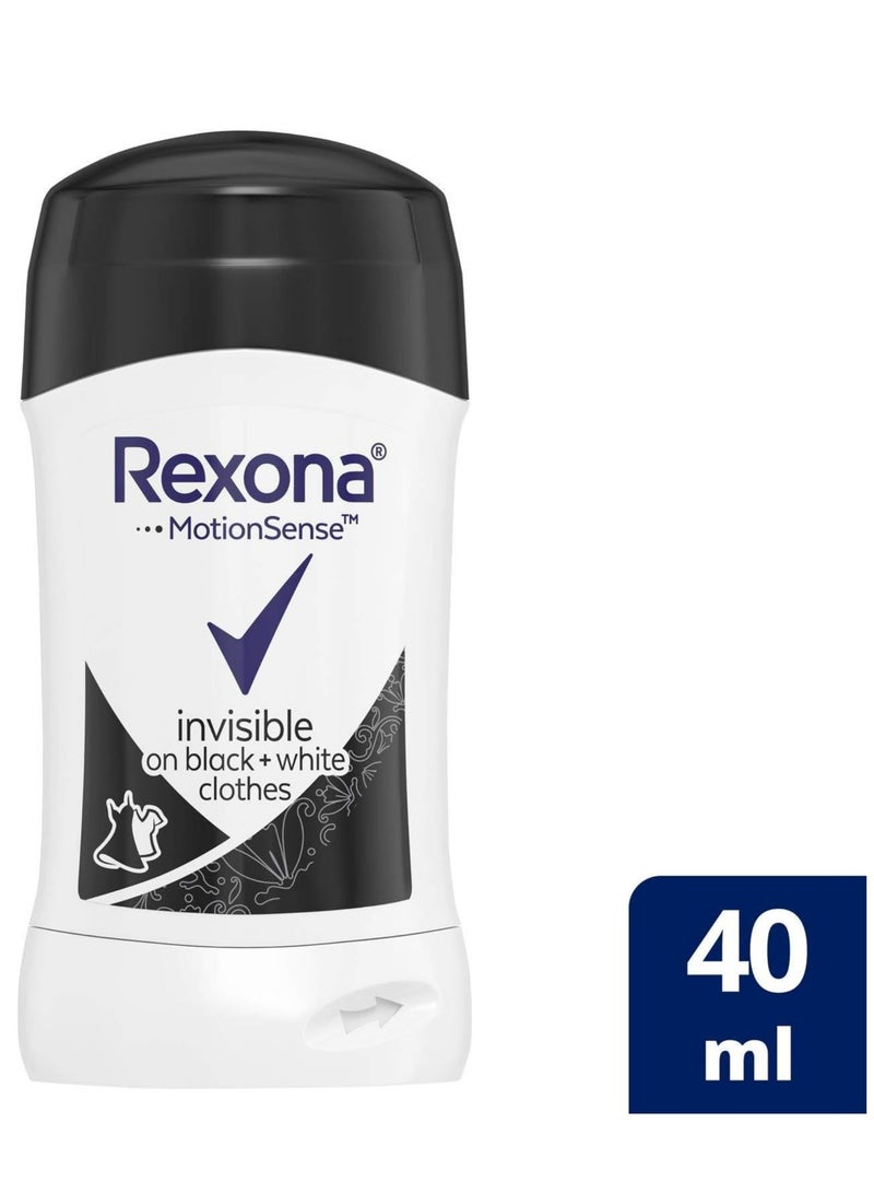 Rexona Women's Stick Deodorant Invisible On Black+White Clothes 48 Hour Effect 40 g - Image 3