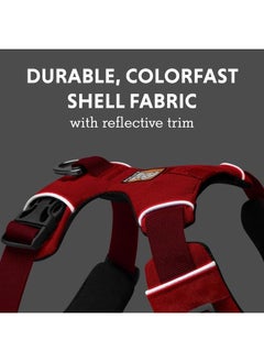 , Front Range Dog Harness, Reflective and Padded Harness for Training and Everyday, Red Sumac, Large/X-Large