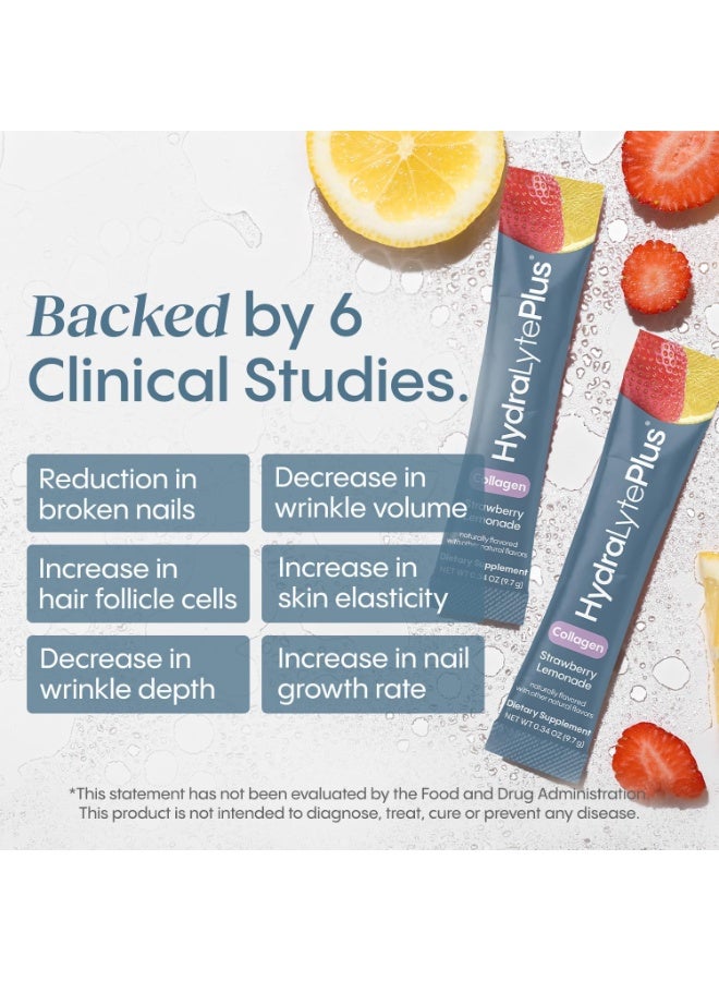 هيدراليت أكياس هيدرالايت فيريسول كولاجين مع إلكتروليتات، أكياس ترطيب مع كولاجين للنساء والرجال، مسحوق إلكتروليتات مع كولاجين للسفر والترطيب اليومي مع فيتامين سي (30 كيسًا) - Image 3