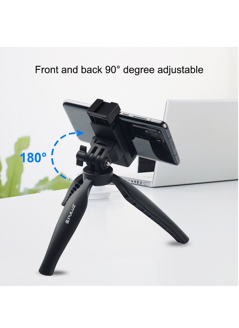 Desktop Tripod Mount with Phone Clamp and Adjusting Tripod Head for Phones Camrea Gopro Projecter