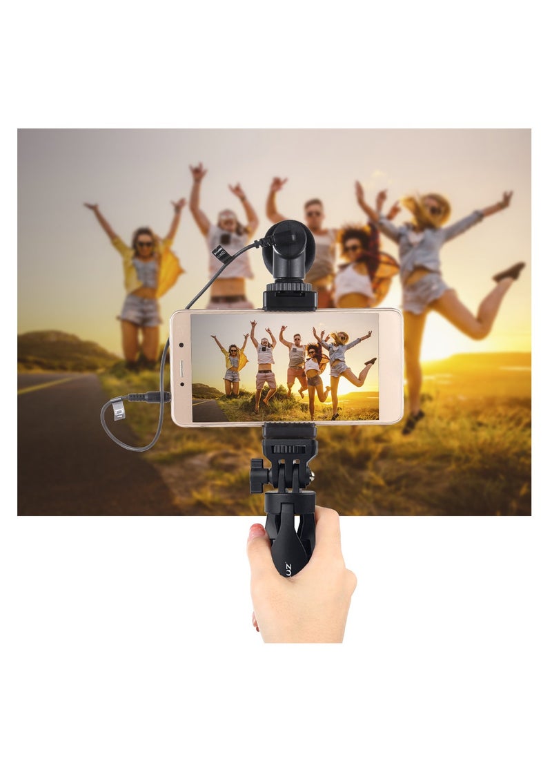 Desktop Tripod Mount with Phone Clamp and Adjusting Tripod Head for Phones Camrea Gopro Projecter